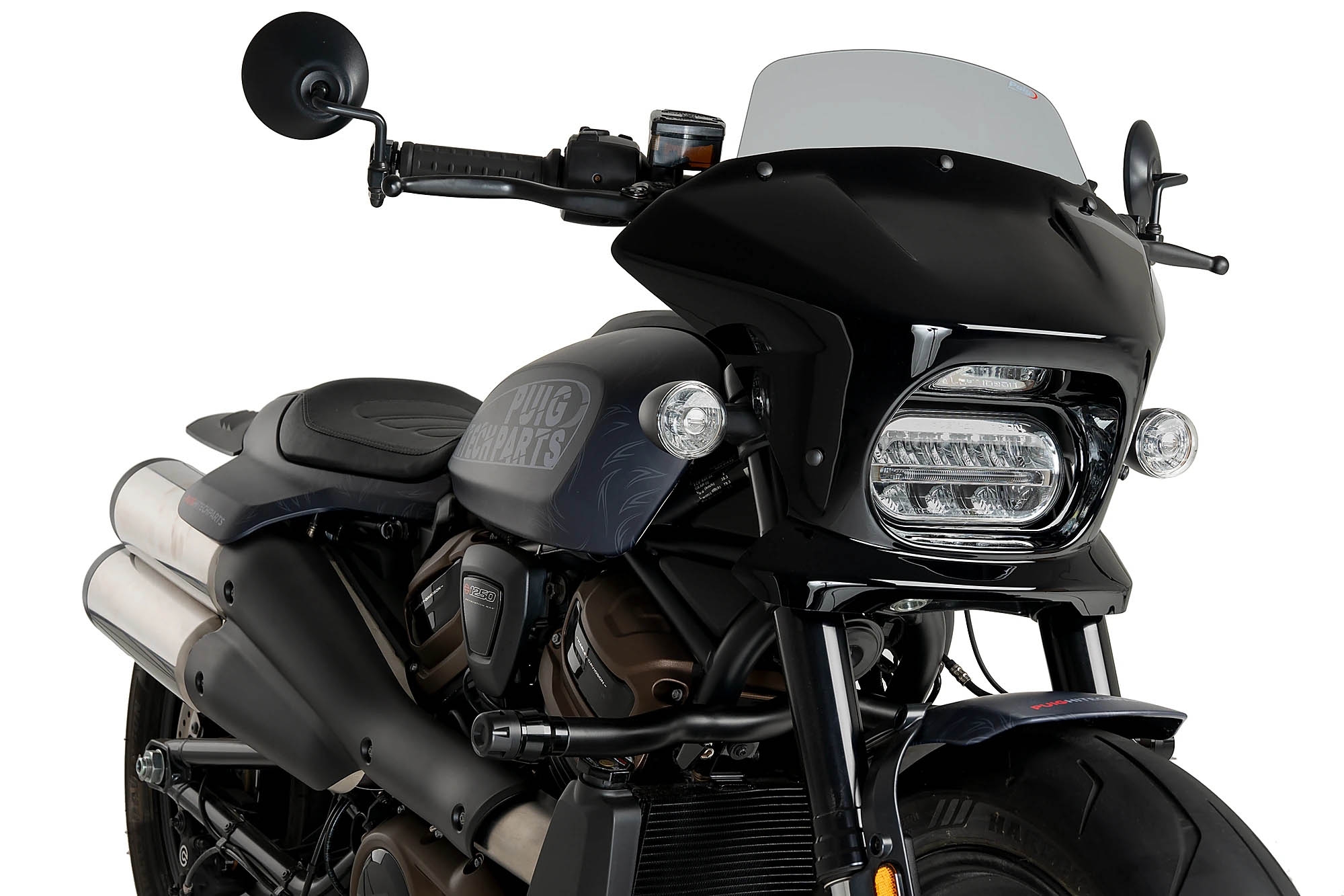 Semicarenado Puig 21581H Fury Touring Harley Davidson Sportster S RH1250S 2021-2024