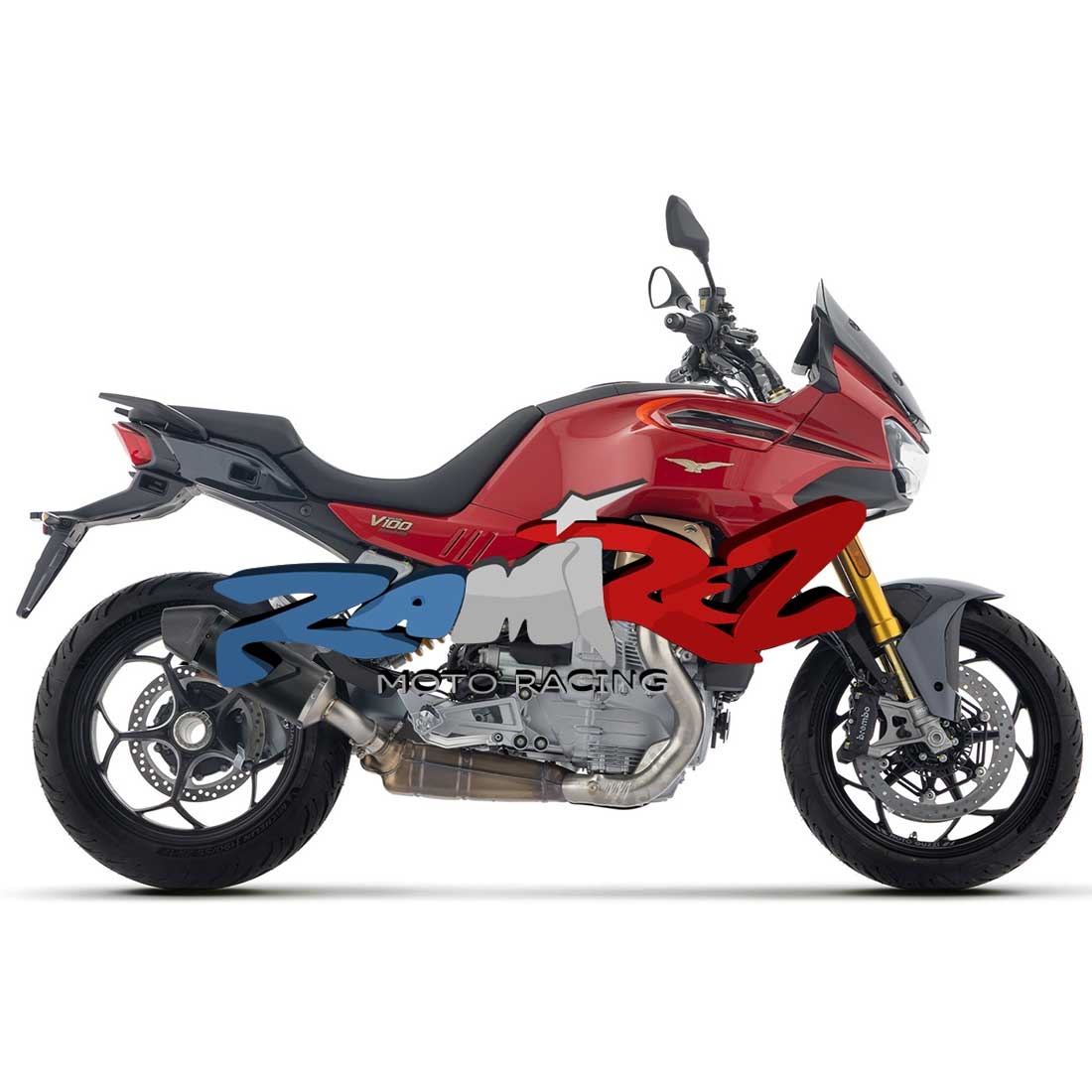 Silencioso escape Arrow 77506AKN Indy Race EVO de aluminio Dark fondo en carbono Moto Guzzi V100 Mandello 2025