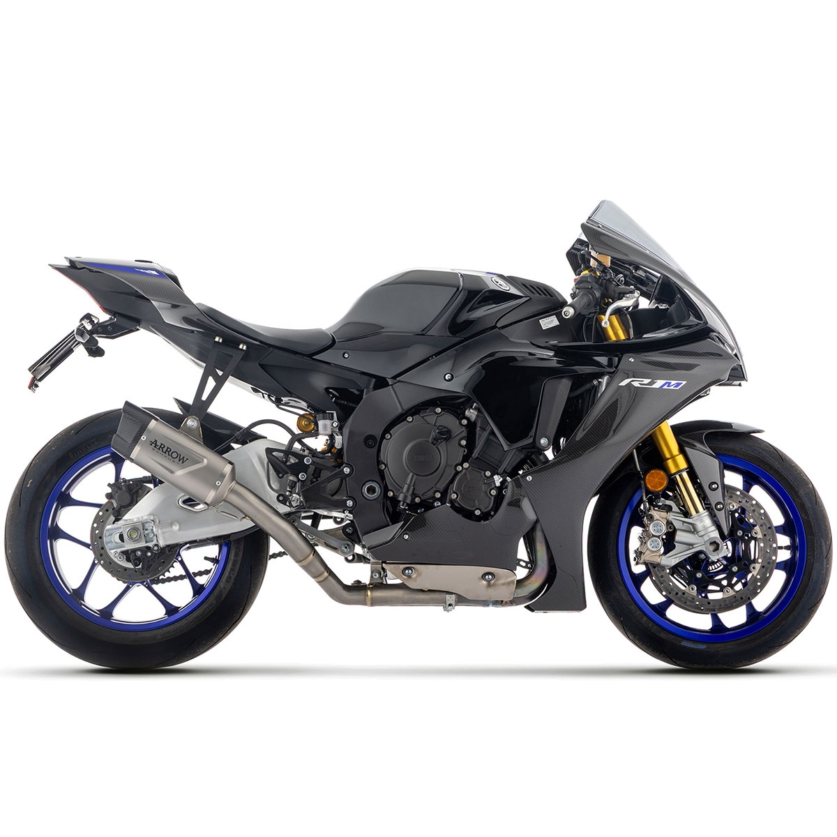 Sistema intermedio racing Arrow 71247HK Yamaha YZF R1 2025 silencioso Indy Race EVO de titanio + conector de titanio 60mm