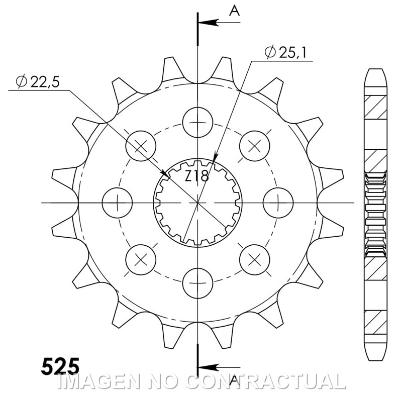 Piñon Supersprox CST1186X16 Triumph 525 x 16