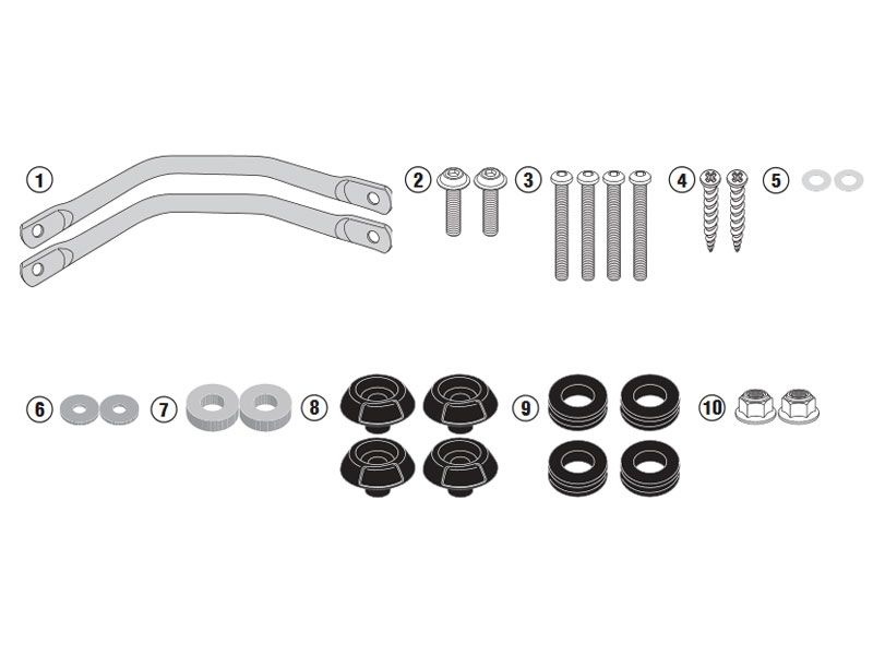 anclajes cúpula Givi D2123KIT N Max
