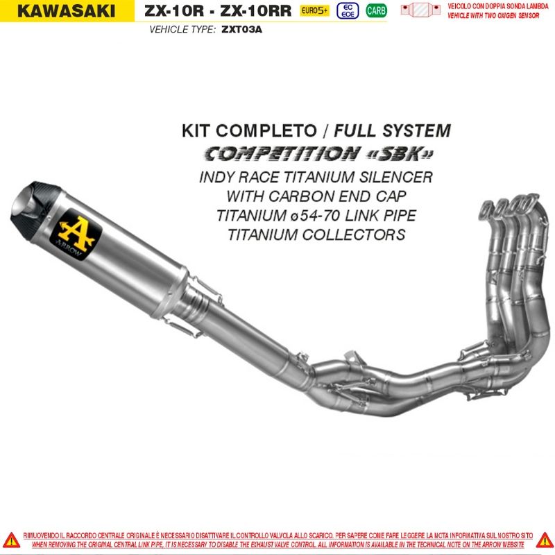 arrow 71216ckz sbk kawasaki zx 10r