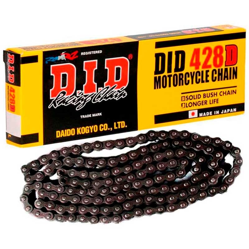 DID 428D 116 eslabones negro | Cadena DID para moto