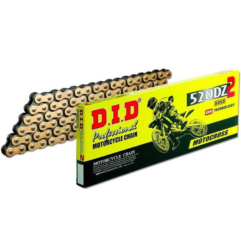 DID 520DZ2 112 eslabones oro/negro | Cadena DID para moto