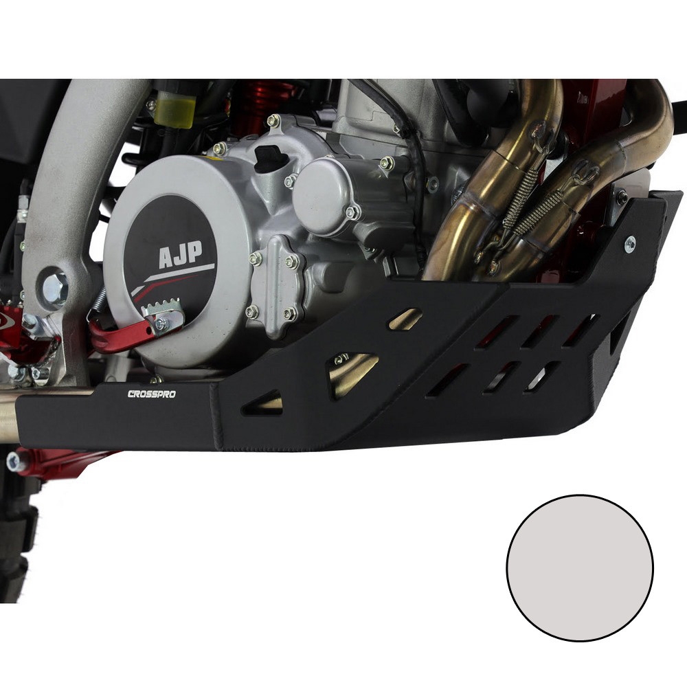 Cubrecárter de aluminio Crosspro AJP PR7 650 Adventure 17-25 plata