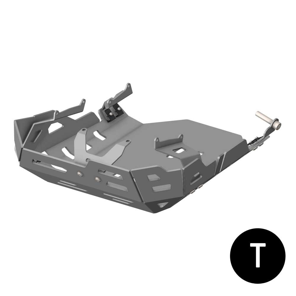 Cubrecárter de aluminio Crosspro Benelli TRK 502 17-24 negro texturizado