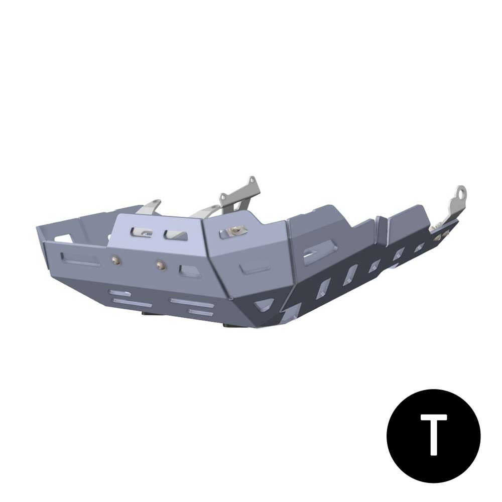 Cubrecárter de aluminio Crosspro Benelli TRK 502 X 18-24 negro texturizado