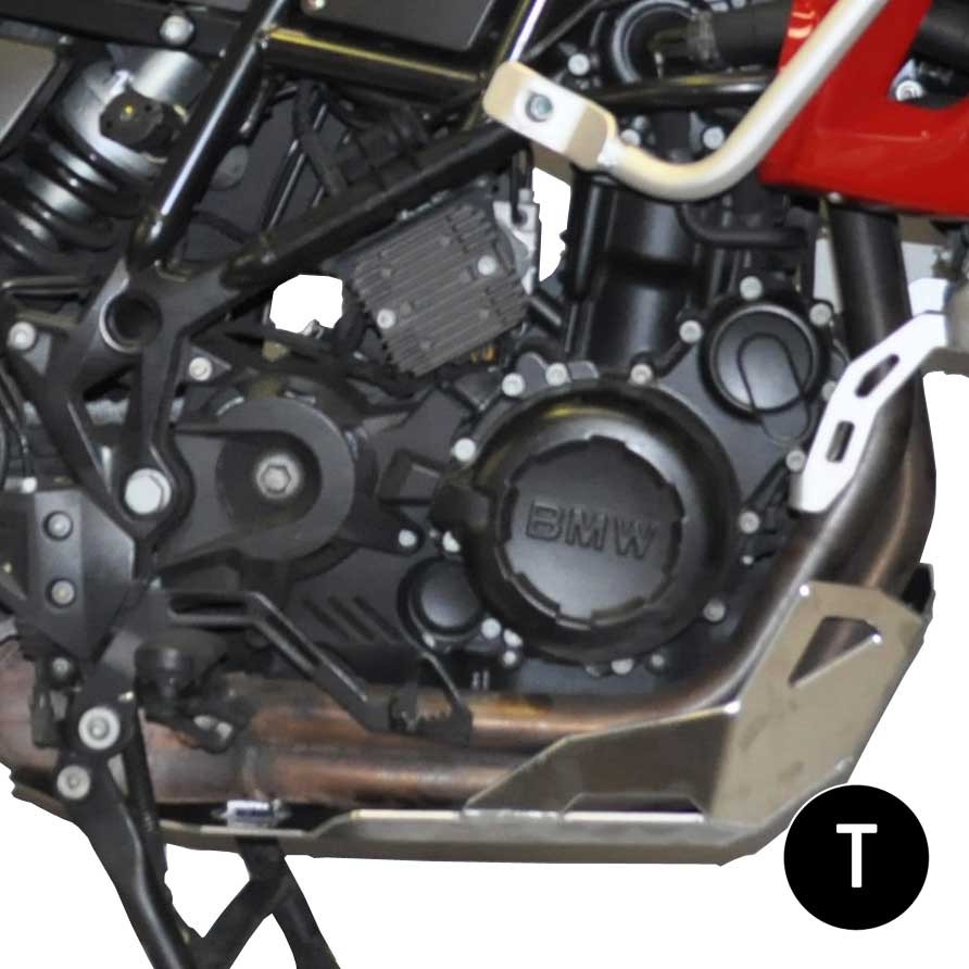 Cubrecárter de aluminio Crosspro BMW F650GS 08-12 negro texturizado
