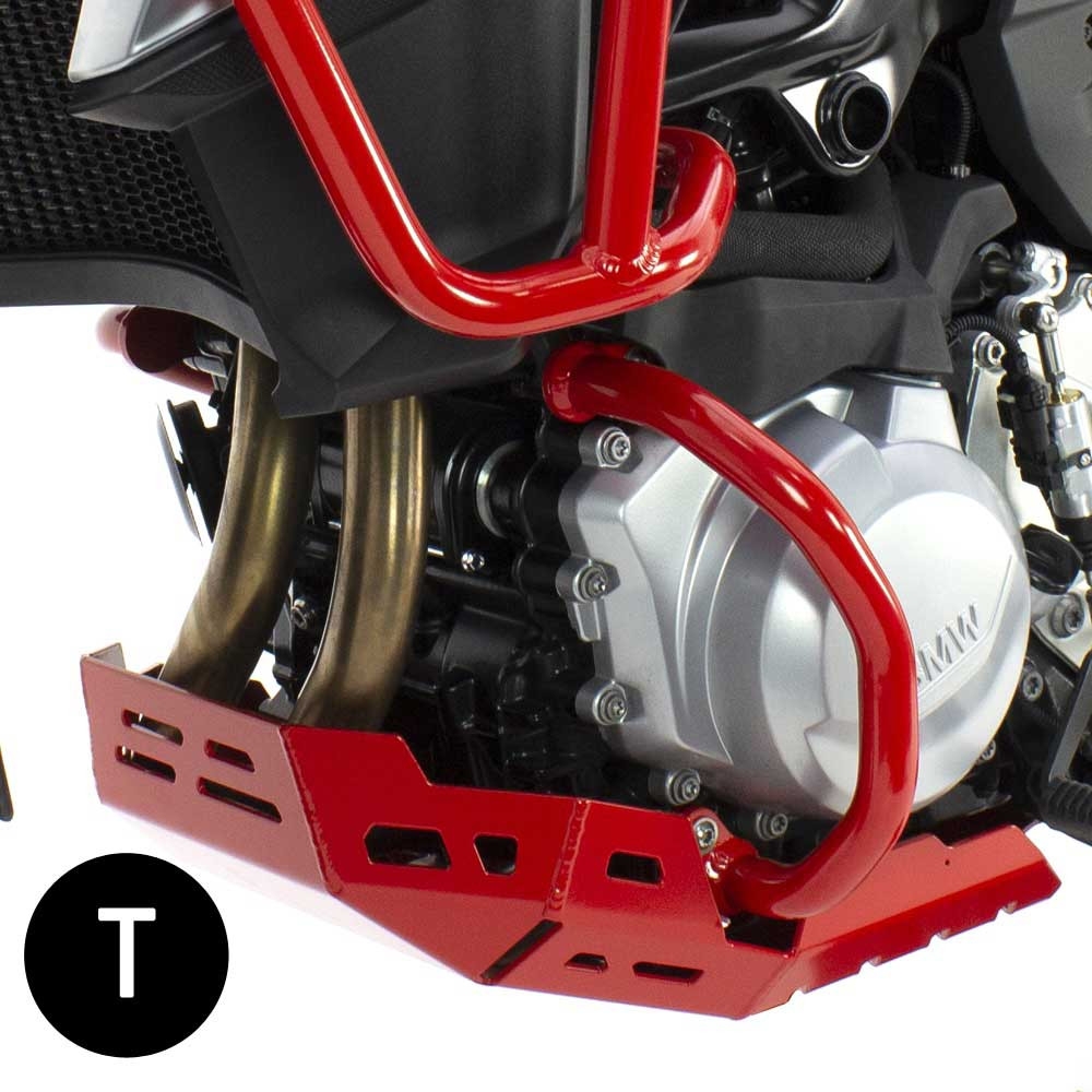 Cubrecárter de aluminio Crosspro BMW F750GS 16-20 / F850GS 16-20 negro texturizado