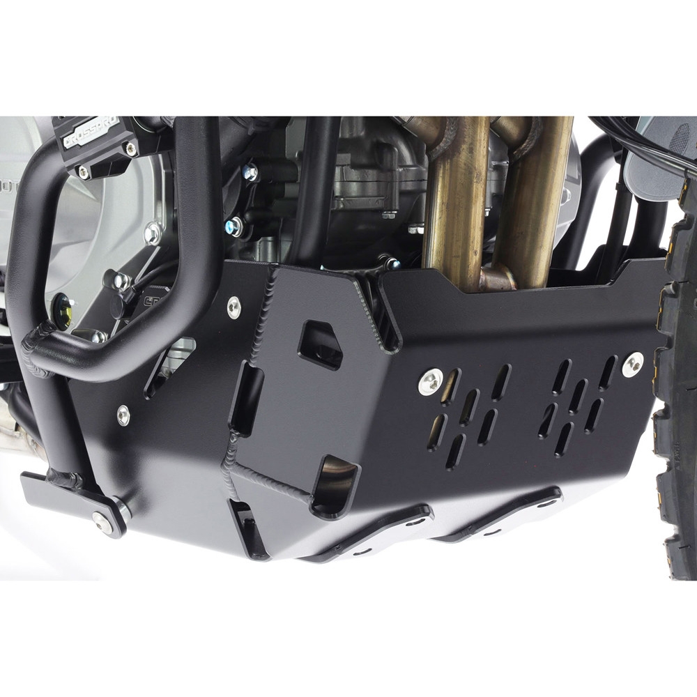 Cubrecárter de aluminio Crosspro CF Moto MT450 24 negro texturizado