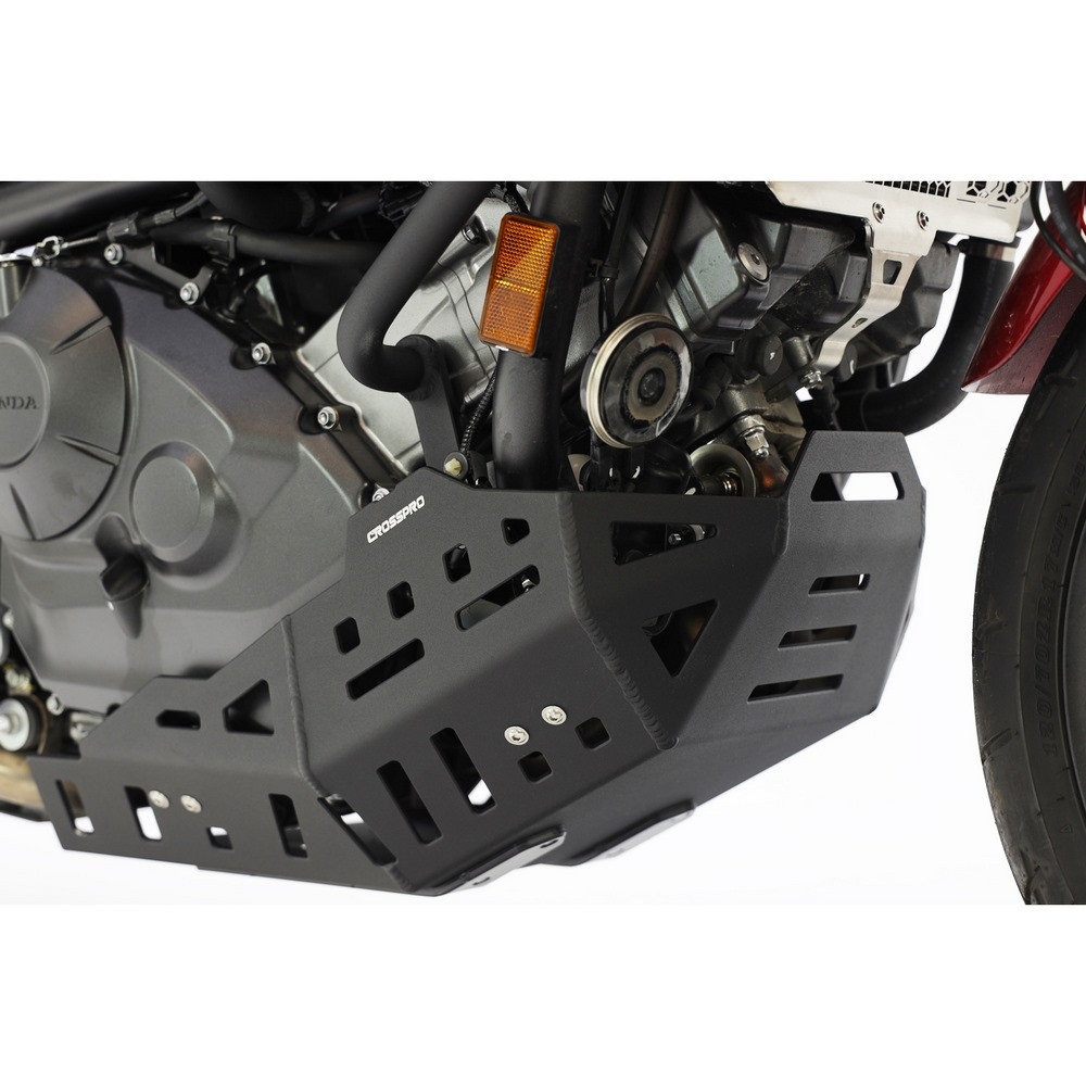 Cubrecárter de aluminio Crosspro Honda NC700X 12-17 negro texturizado