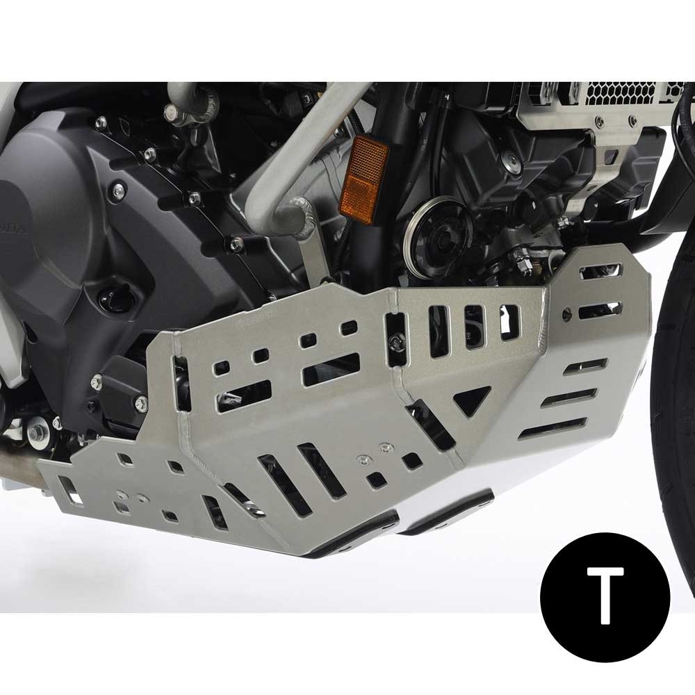 Cubrecárter de aluminio Crosspro Honda NC750X DCT 21-24 negro texturizado