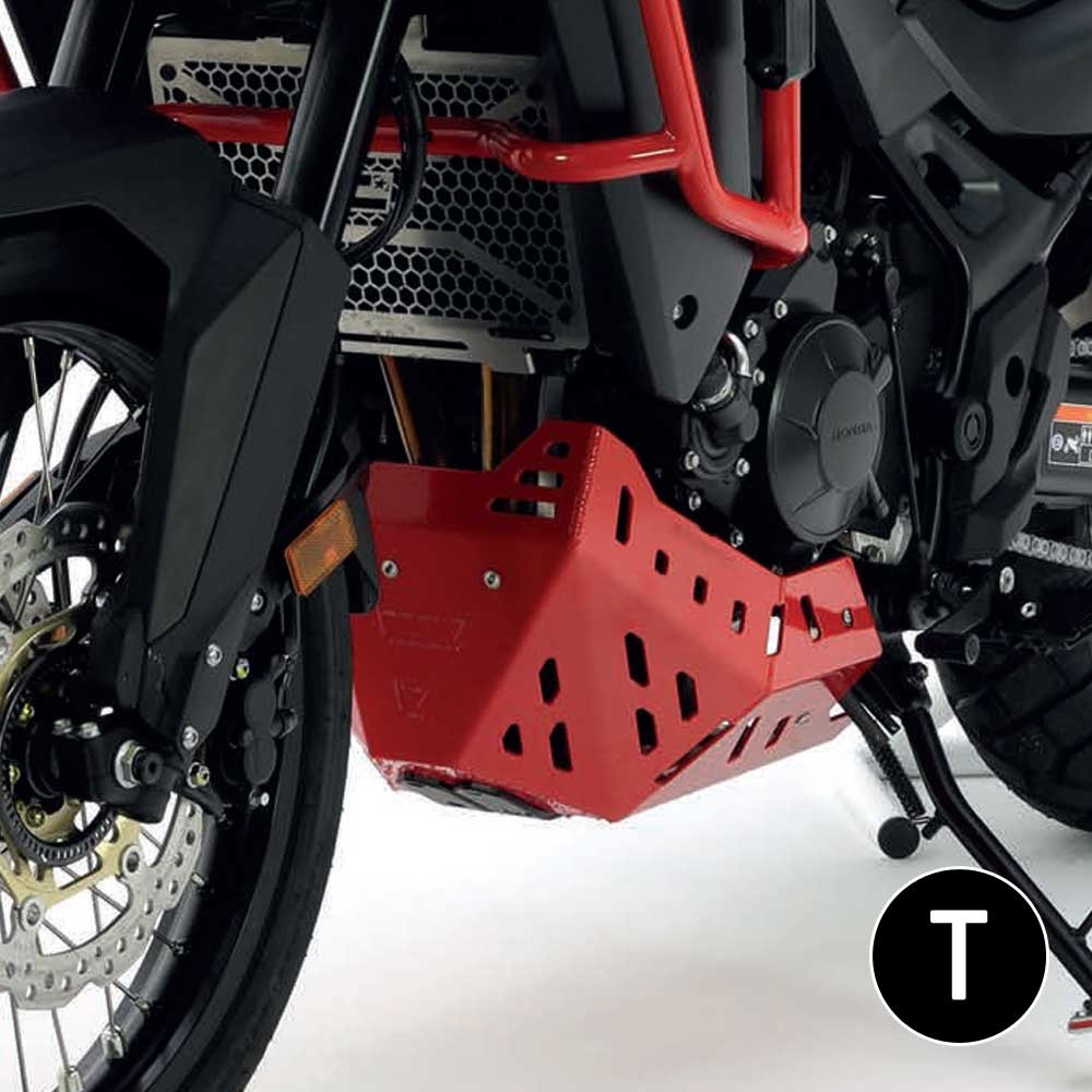 Cubrecárter de aluminio Crosspro Honda XL750 Transalp 23-25 negro texturizado