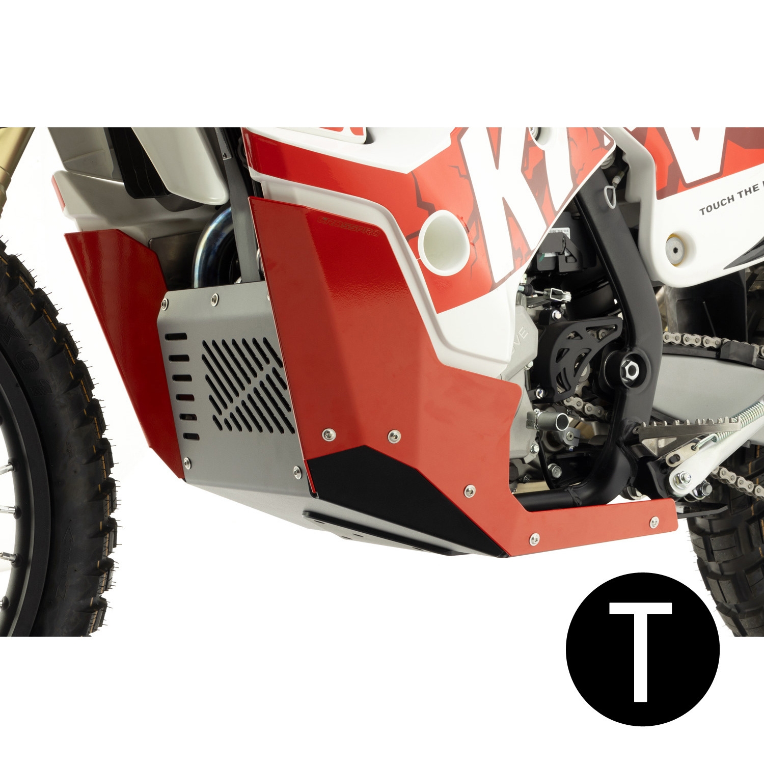 Cubrecárter de aluminio Crosspro Kove 450 Rally 24-25 negro texturizado