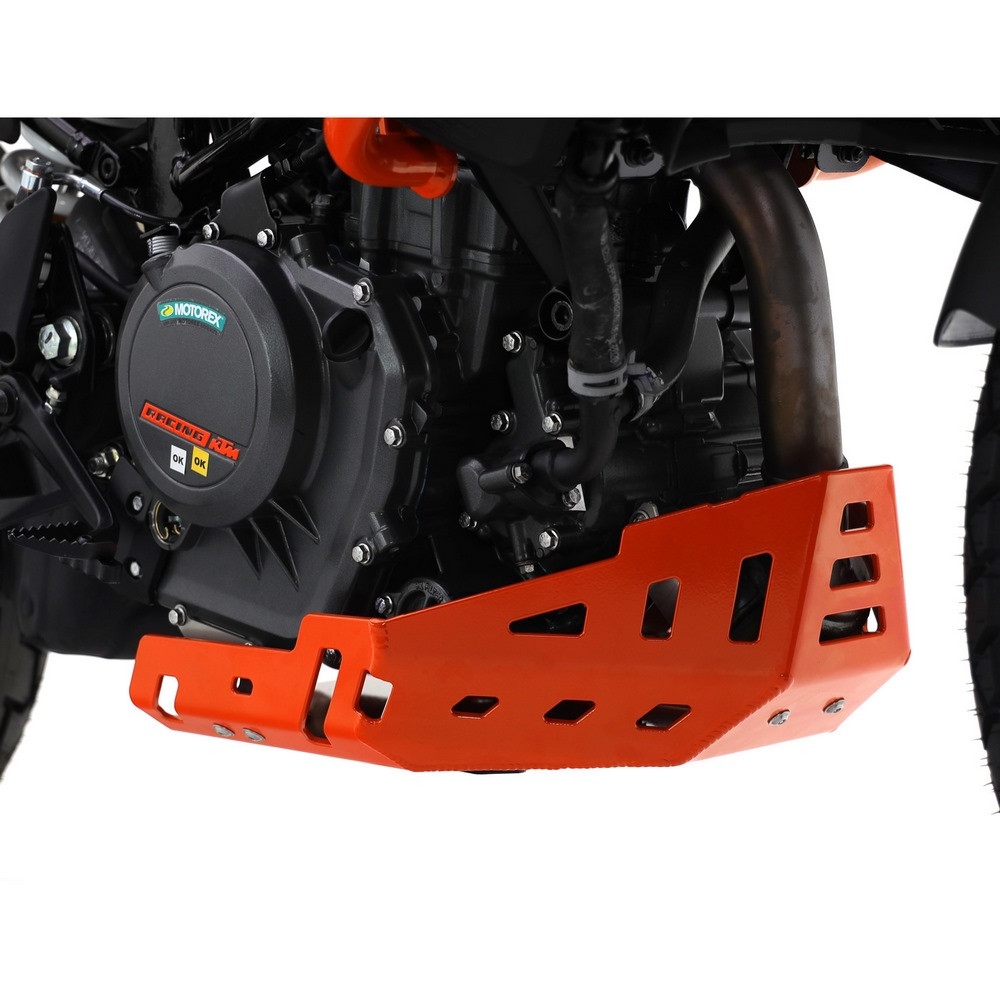 Cubrecárter de aluminio Crosspro KTM 250 Adventure 21-22 naranja