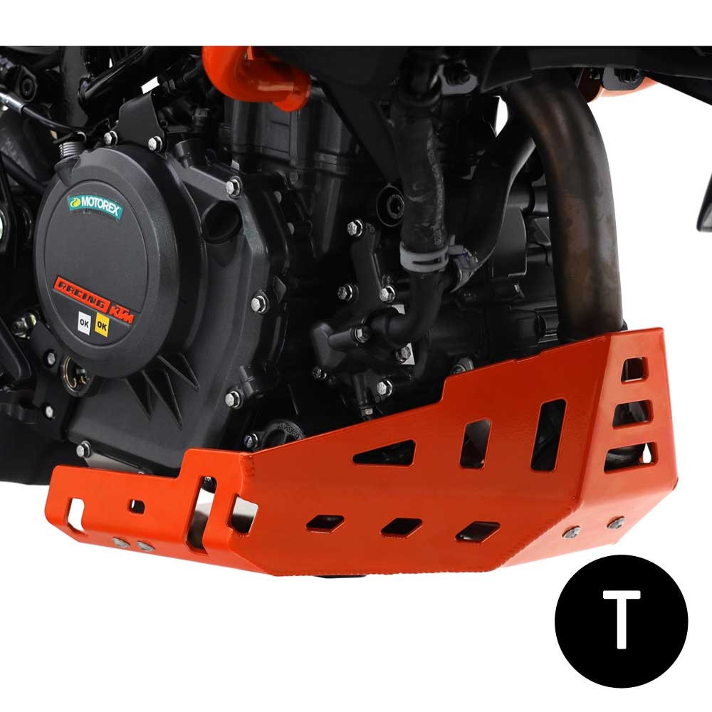 Cubrecárter de aluminio Crosspro KTM 250 Adventure 21-22 negro texturizado