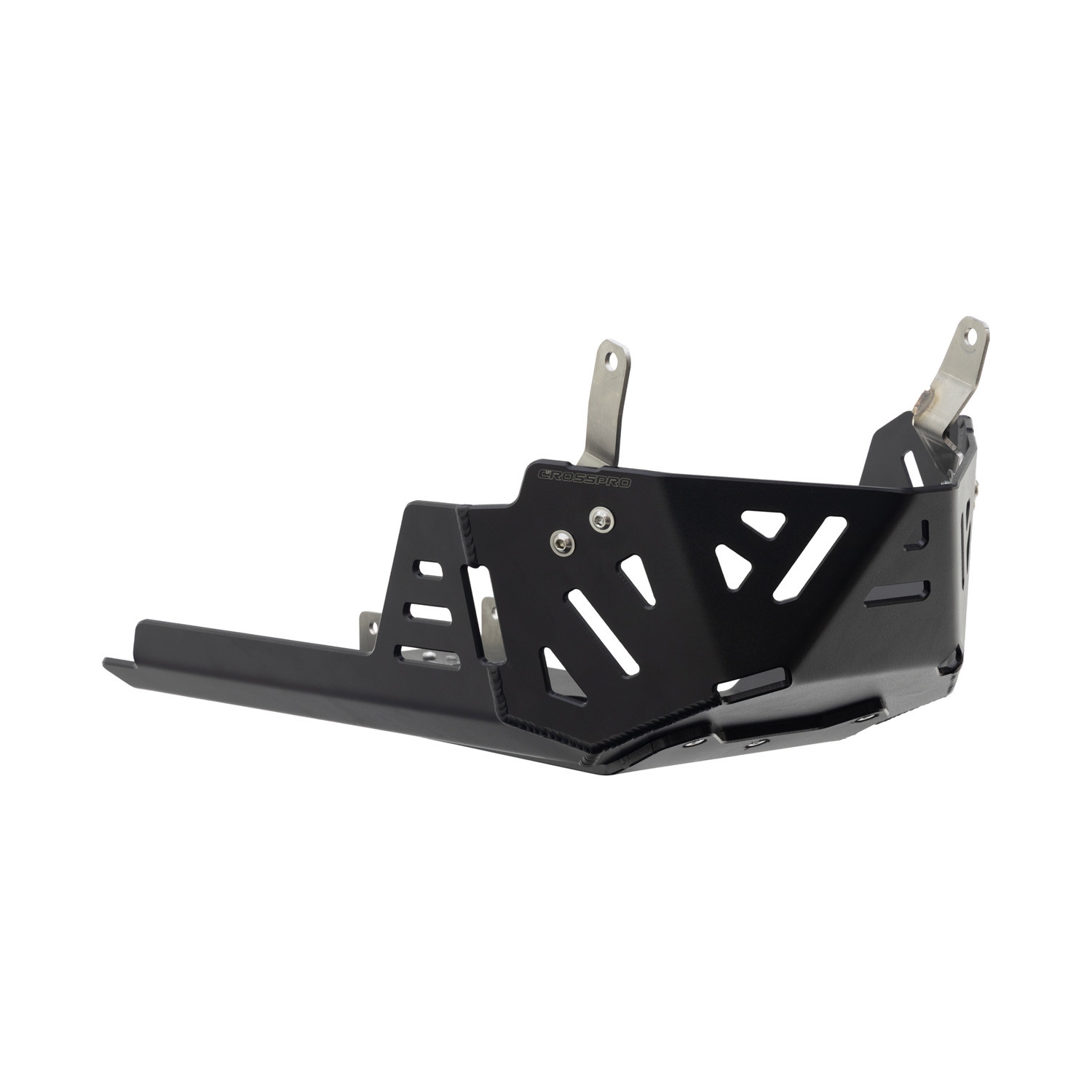 Cubrecárter de aluminio Crosspro KTM 390 Adventure R negro texturizado