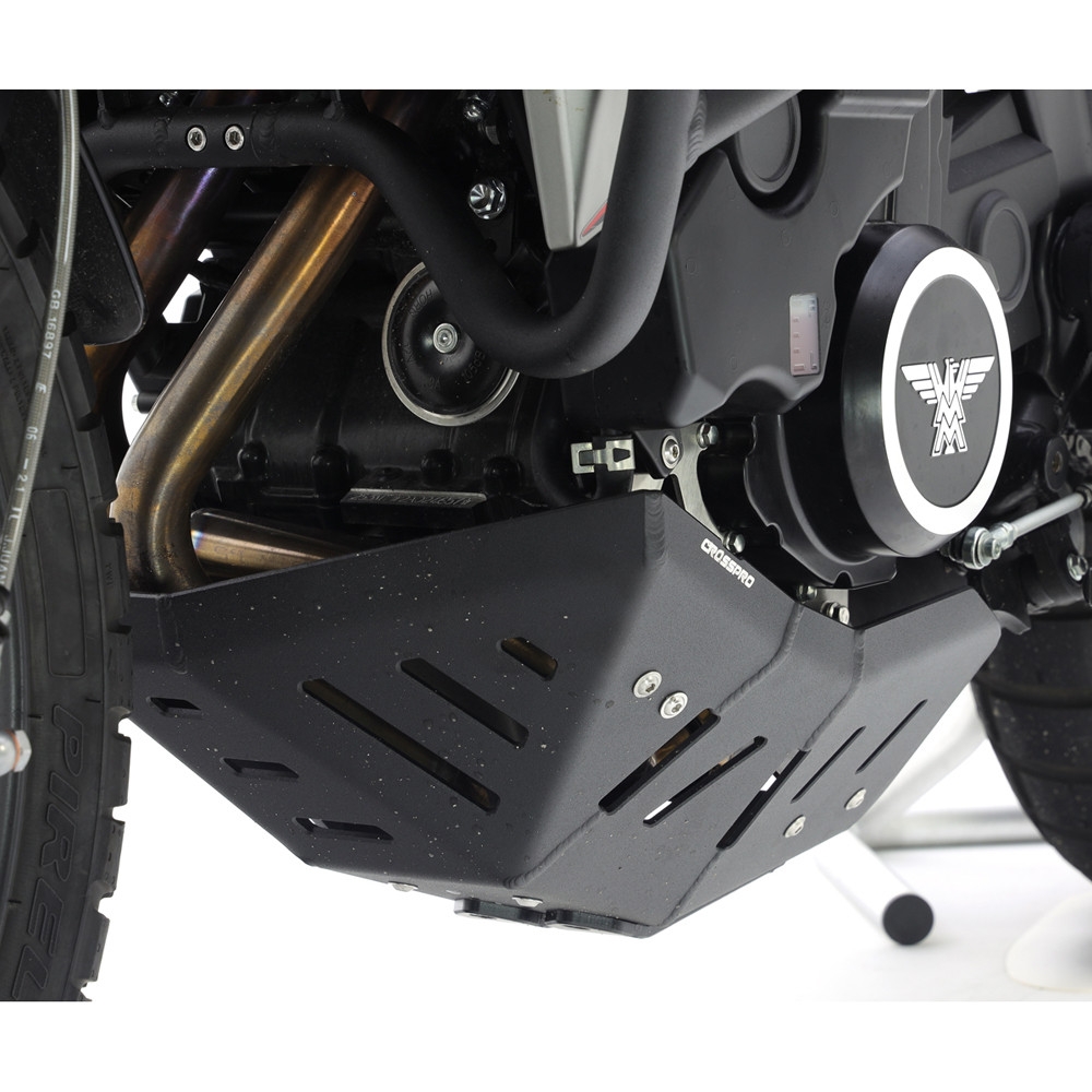 Cubrecárter de aluminio Crosspro Moto Morini X-cape 649 22-23 negro texturizado