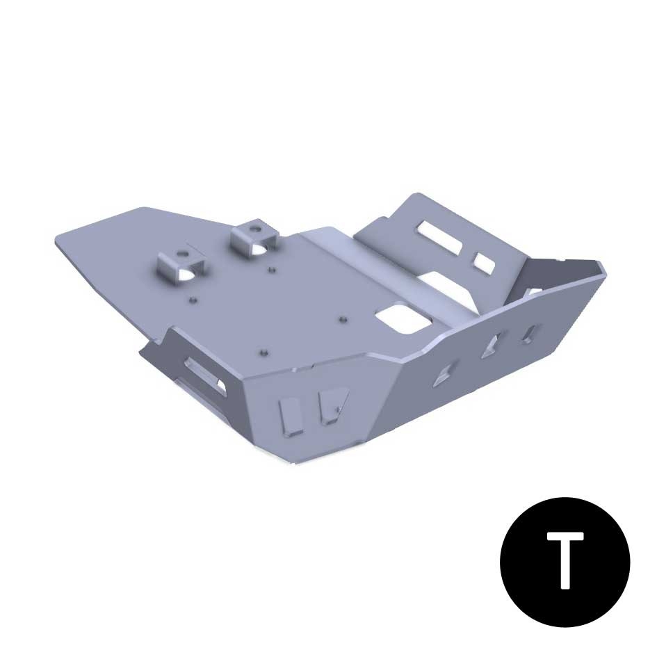 Cubrecárter de aluminio Crosspro Triumph Tiger 800 11-14 negro texturizado