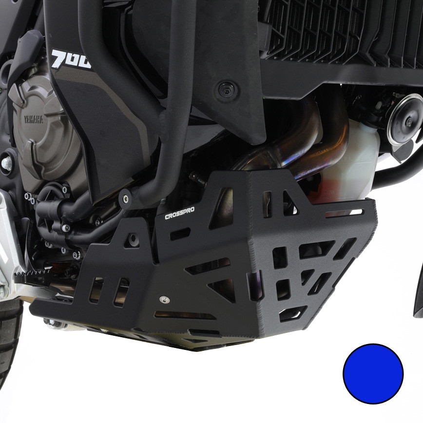 Cubrecárter de aluminio Crosspro Yamaha Ténéré 700 21-24 azul