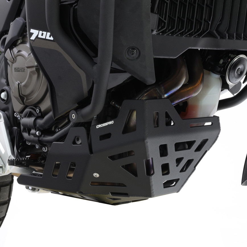 Cubrecárter de aluminio Crosspro Yamaha Ténéré 700 21-24 negro texturizado