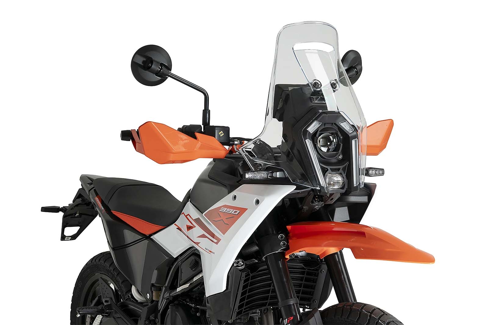 Cúpula Puig 23150W Touring con visera KTM 390 Adventure X / R 25 Transparente