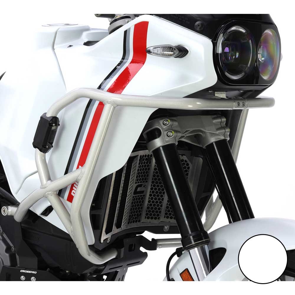 Defensas de carenado Crosspro Ducati DesertX 22-24 blanco