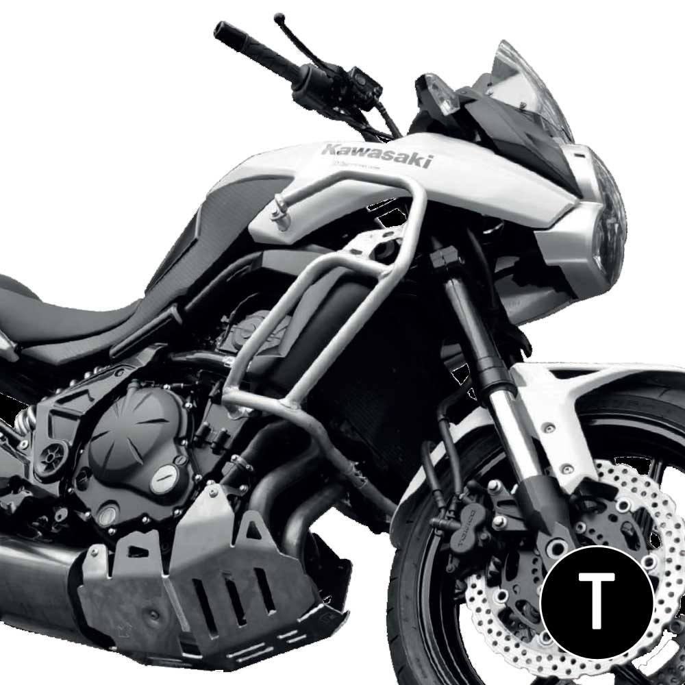 Defensas de carenado Crosspro Kawasaki KLE 650 Versys 10-14 negro texturizado