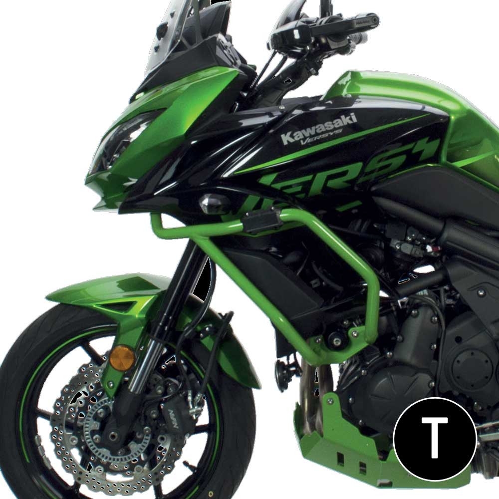 Defensas de carenado Crosspro Kawasaki KLE 650 Versys 15-22 negro texturizado