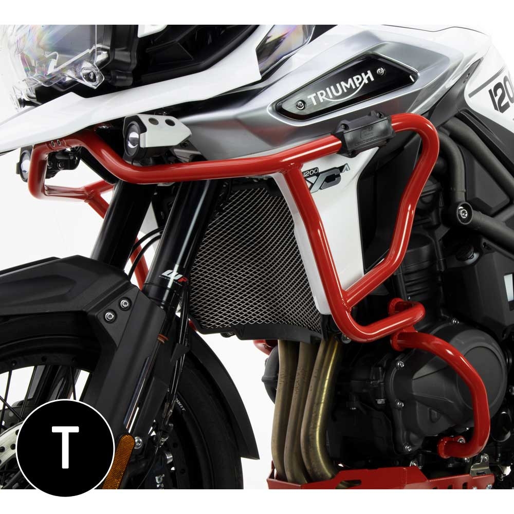 Defensas de carenado Crosspro Triumph Tiger 1200XCA 18-19 negro texturizado