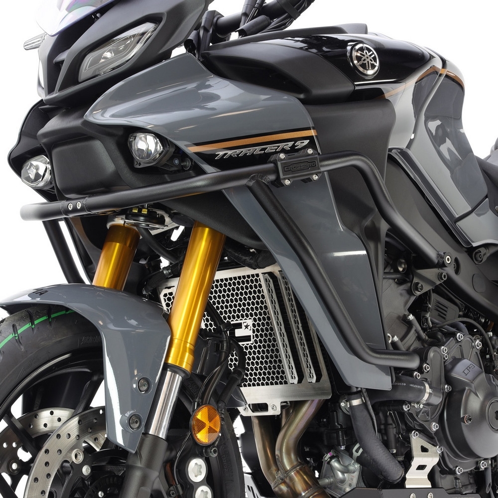 Defensas de carenado Crosspro Yamaha Tracer 9 GT+ 23-24 negro texturizado