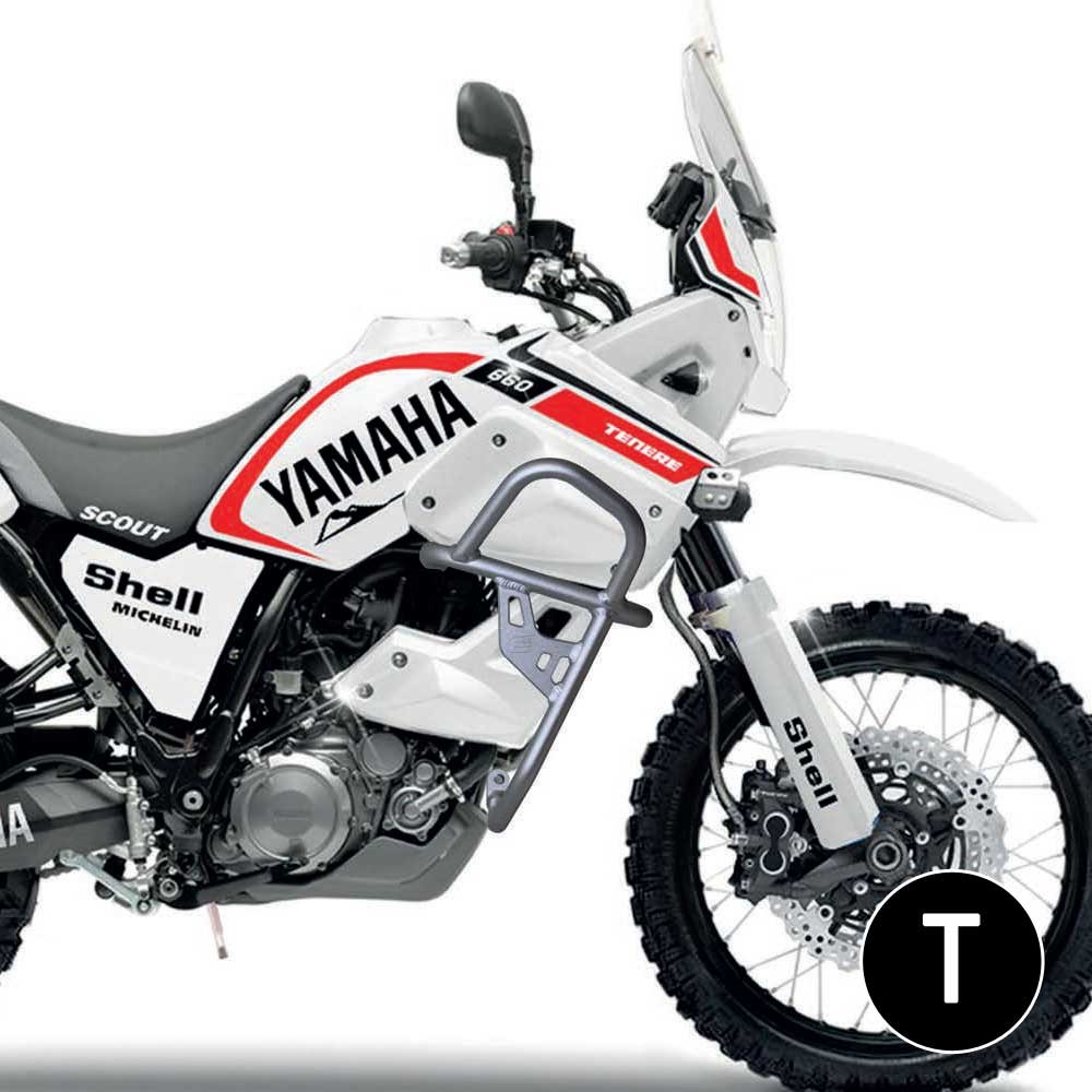 Defensas de carenado Crosspro Yamaha XTZ 660 Ténéré 08-15 negro texturizado