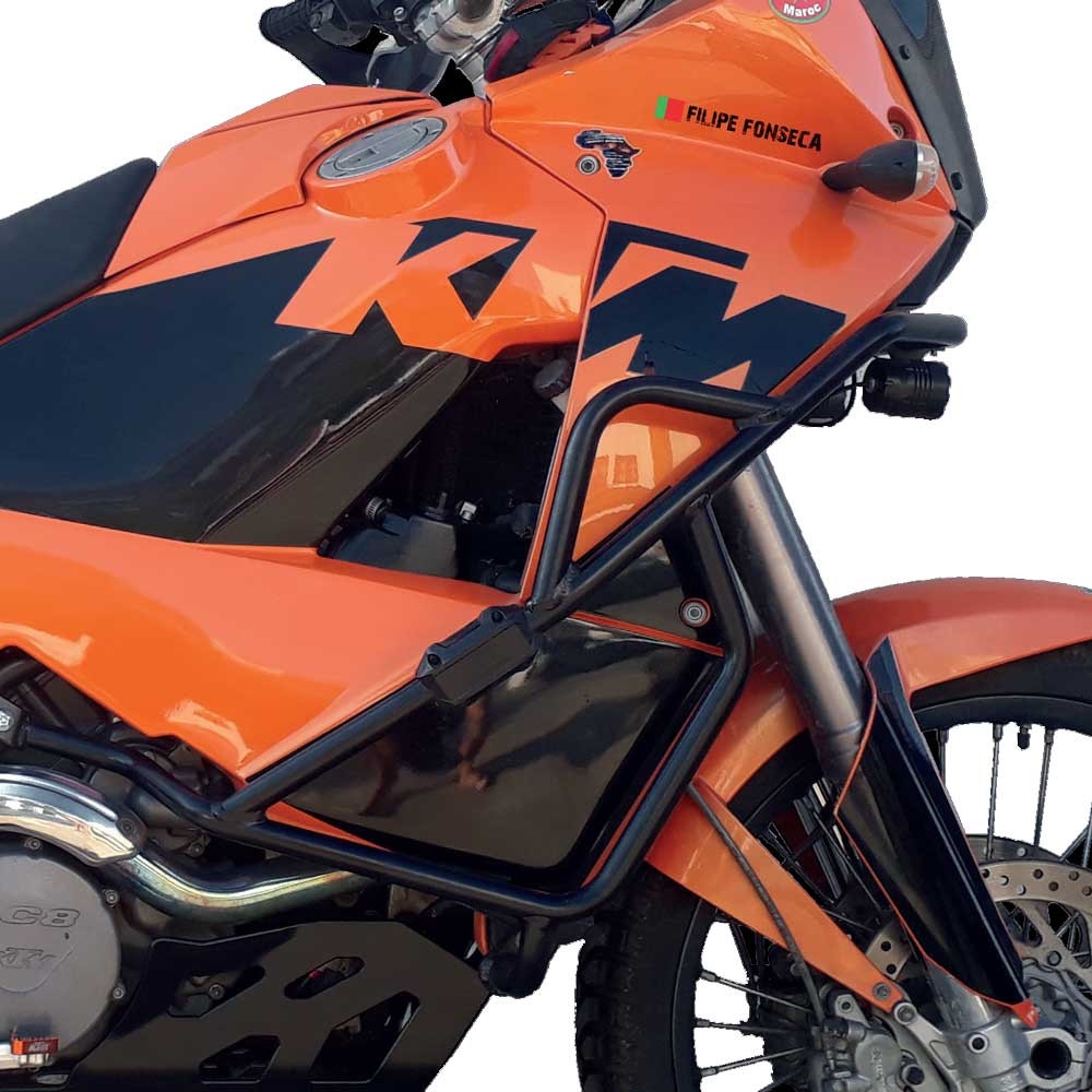 Defensas de motor y carenado Crosspro KTM 950 Adventure negro texturizado