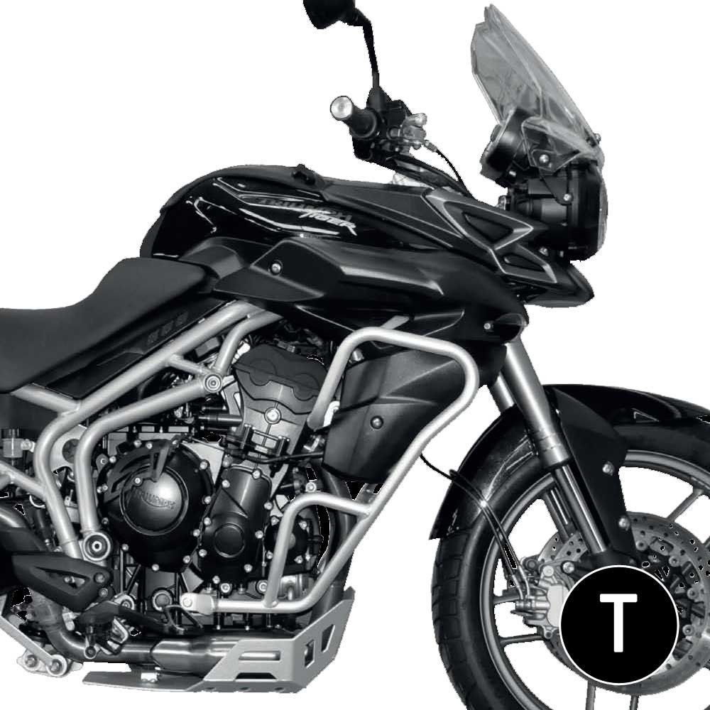 Defensas de motor y carenado Crosspro Triumph Tiger 800 11-14 negro texturizado