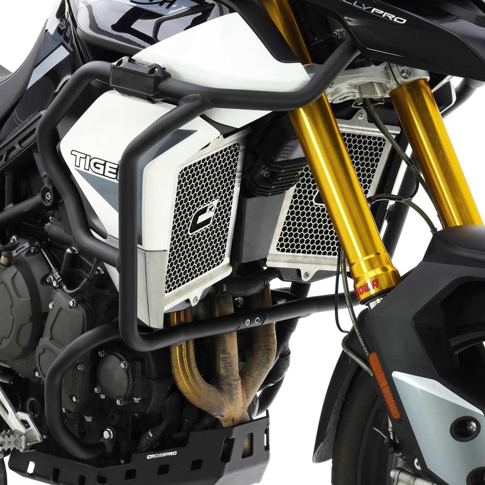 Defensas de motor y carenado Crosspro Triumph Tiger 900 GT negro texturizado