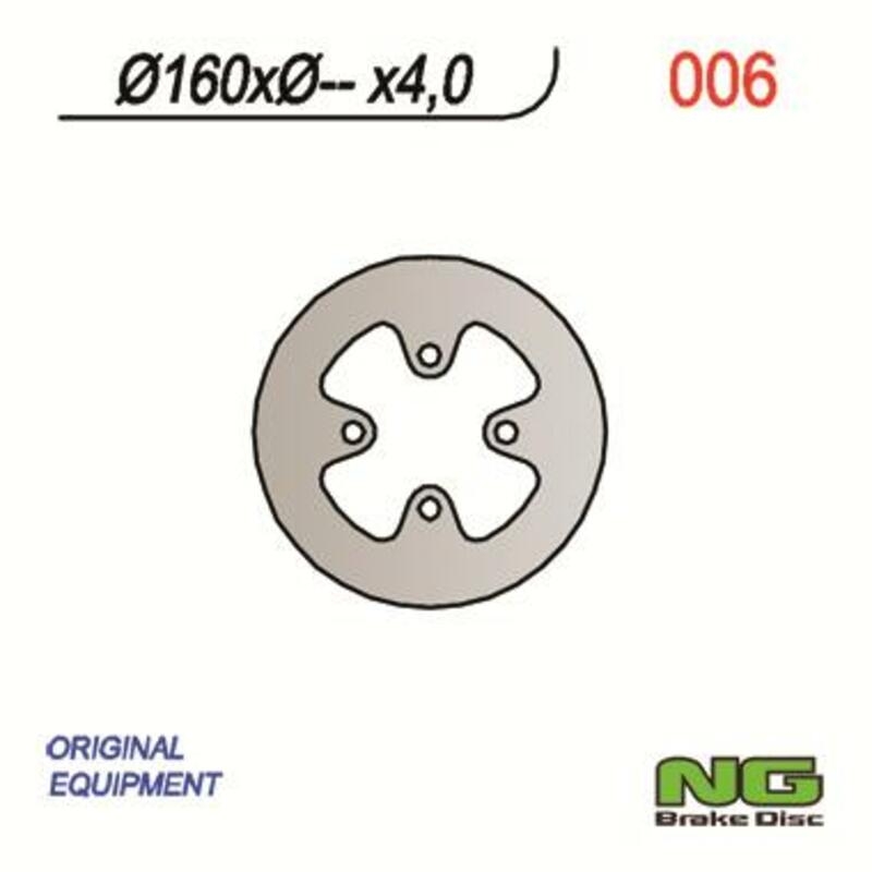 Disco de freno NG 006 Ø -/160 · -/4 mm fijo