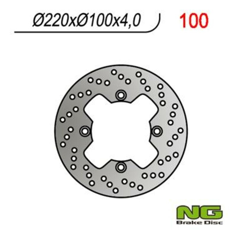 Disco de freno NG 100 220 x 4 mm trasero fijo