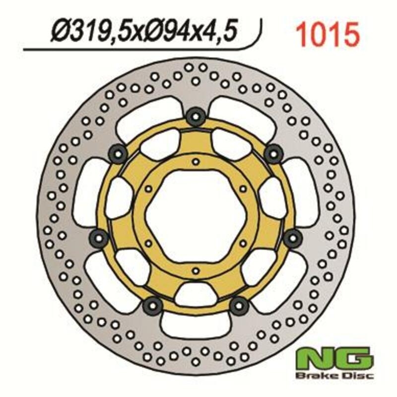 Disco de freno NG 1015 319,5 x 4,5 mm delantero flotante