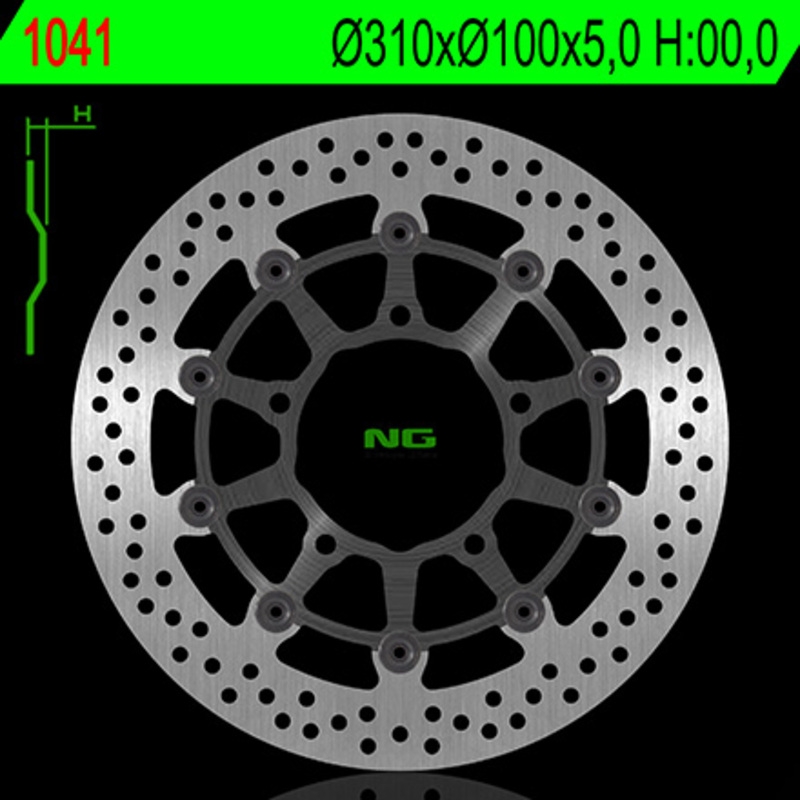 Disco de freno NG 1041 310 x 5 mm delantero flotante