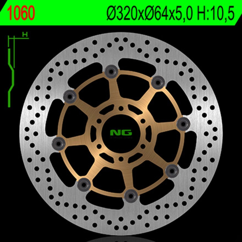 Disco de freno NG 1060 320 x 5 mm redondo flotante