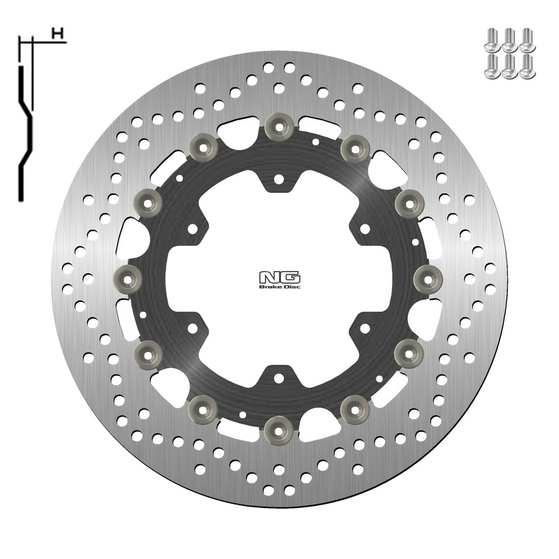 Disco de freno NG 1137G 305 x 5 mm redondo flotante