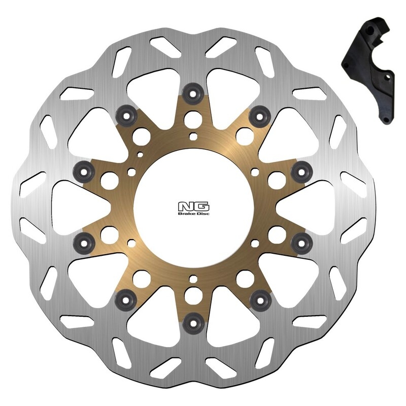 Kit disco freno NG 1204XK12 318 mm ondulado flotante