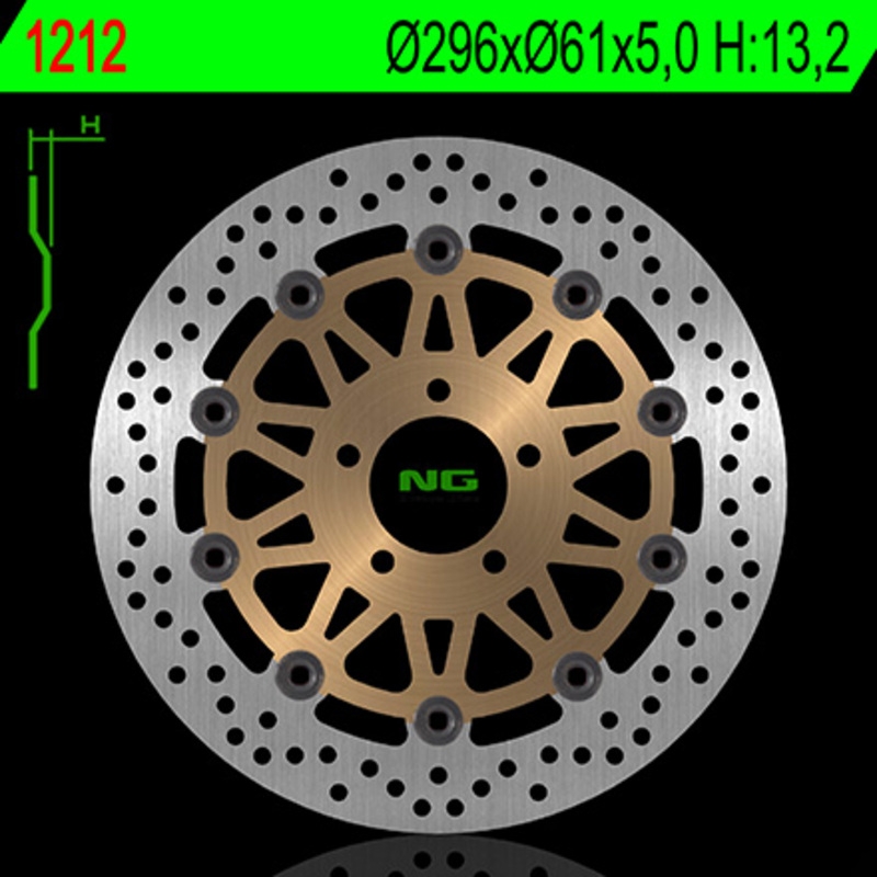 Disco de freno NG 1212 296 x 5 mm delantero flotante