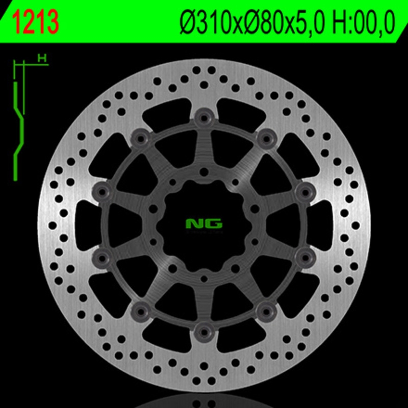 Disco de freno NG 1213 310 x 5 mm delantero flotante