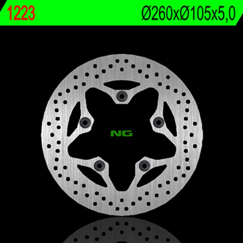 Disco de freno NG 1223 260 x 5 mm trasero fijo