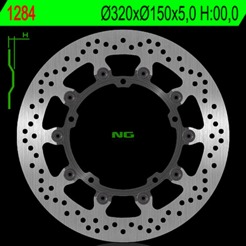 Disco de freno NG 1284 320 x 5 mm delantero flotante