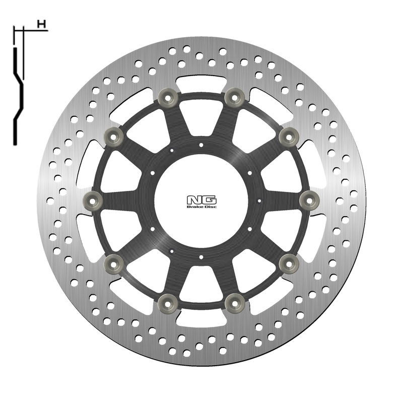 Disco de freno NG 1446 296 x 5 mm delantero flotante