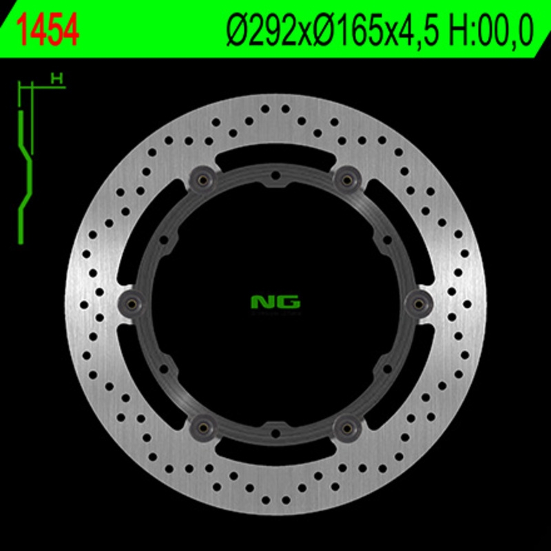 Disco de freno NG 1454 292 x 4,5 mm delantero flotante