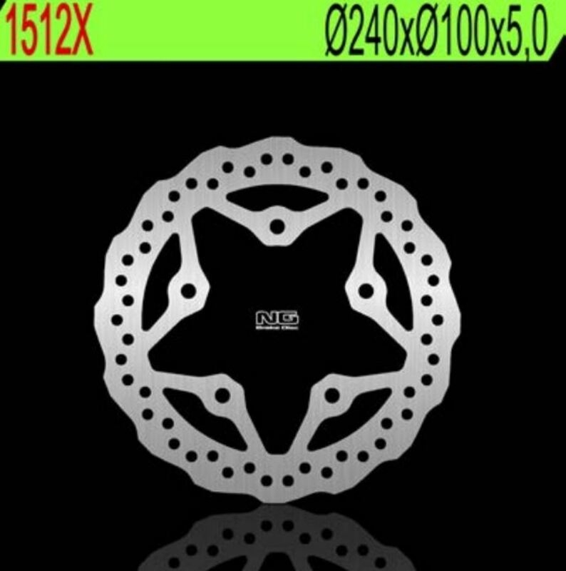 Disco de freno NG 1512X 240 x 5 mm trasero ondulado