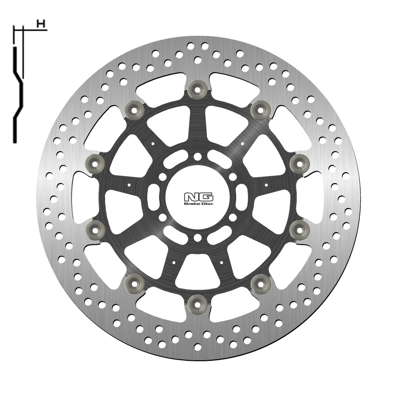 Disco de freno NG 1538G 320 x 5 mm redondo flotante